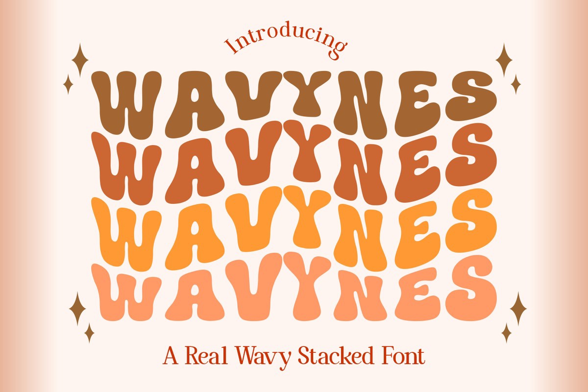 Schriftart Wavynes