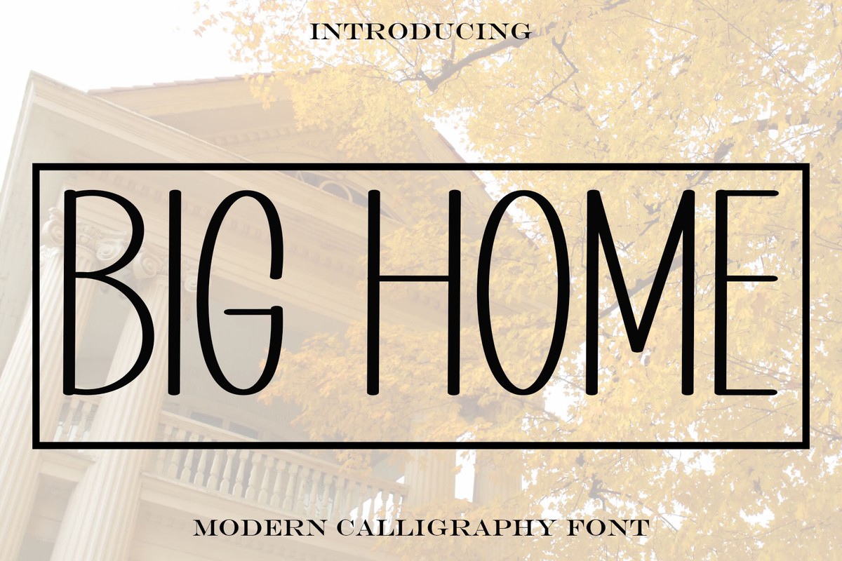 Schriftart Big Home