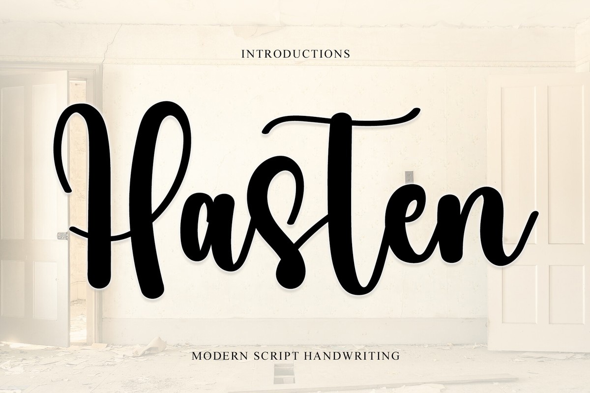 Schriftart Hasten