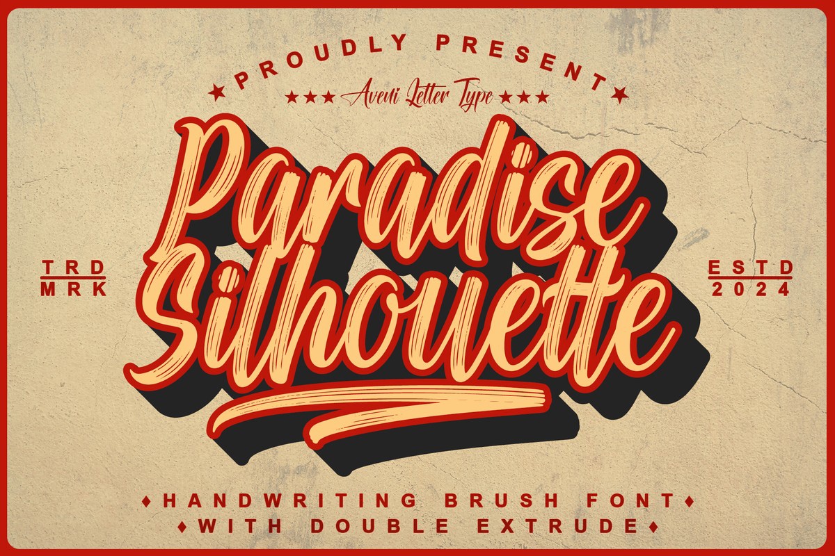 Schriftart Paradise Silhouette