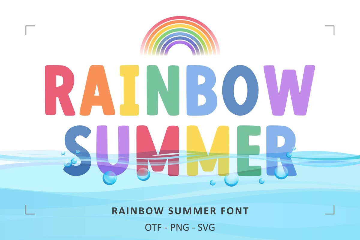 Schriftart Rainbow Summer