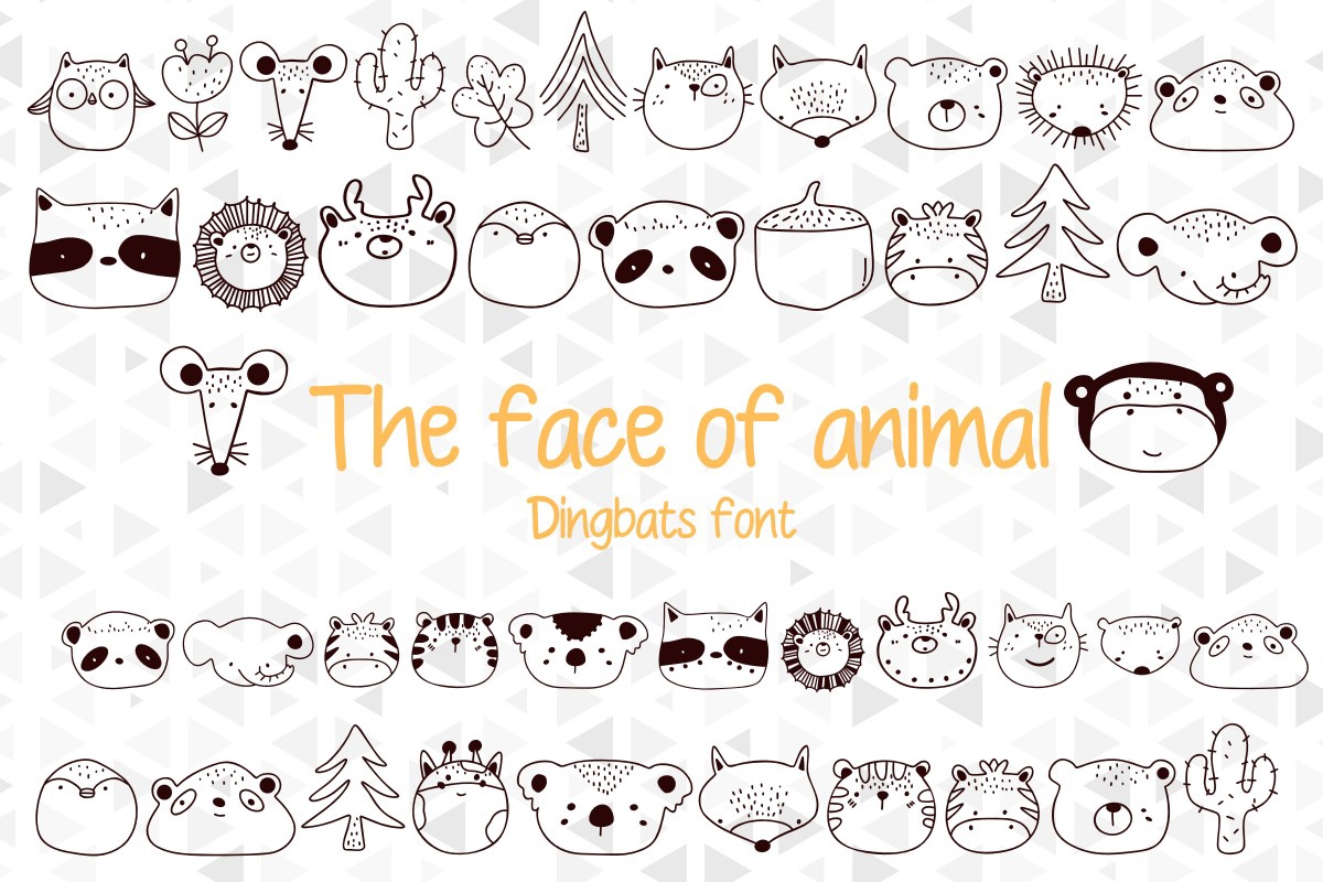 Schriftart The Face of Animal