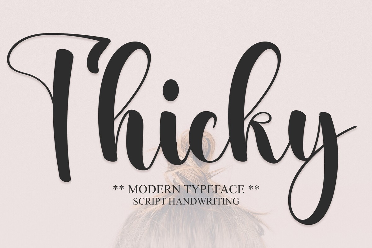 Schriftart Thicky