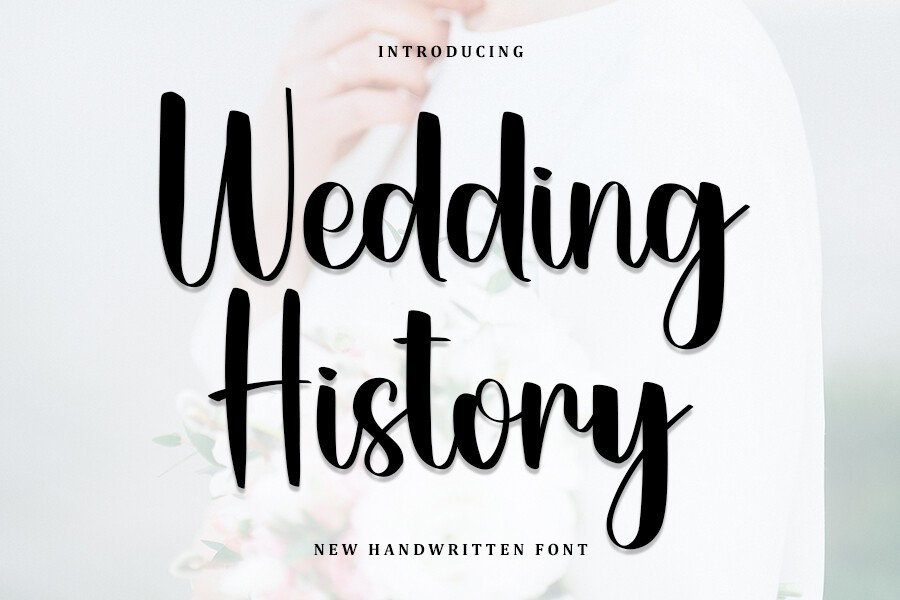 Schriftart Wedding History