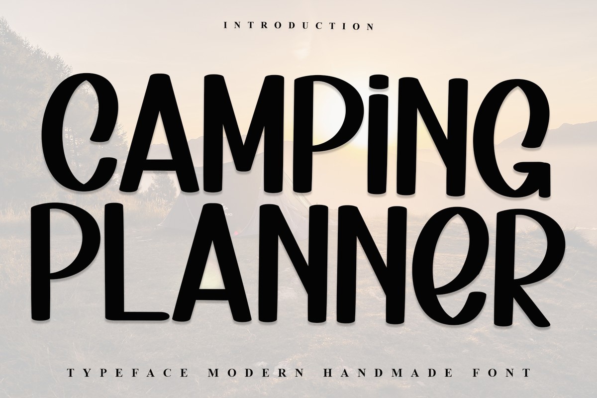 Schriftart Camping Planner