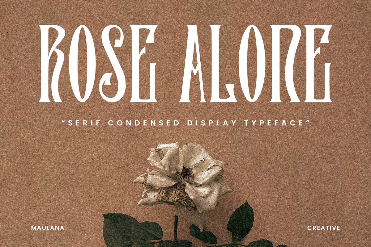 Schriftart Rose Alone