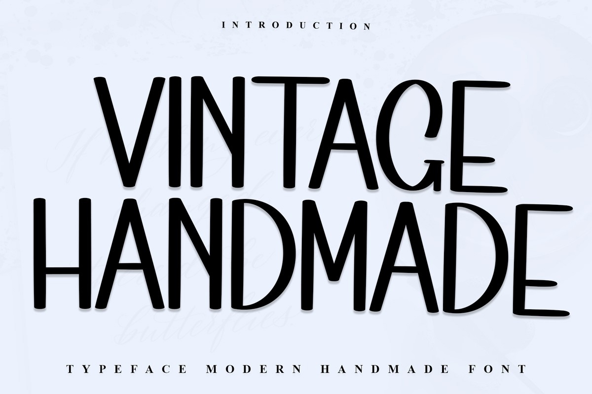 Schriftart Vintage Handmade