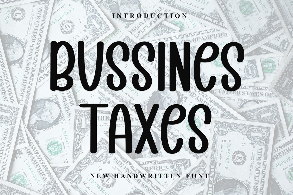 Schriftart Bussines Taxes