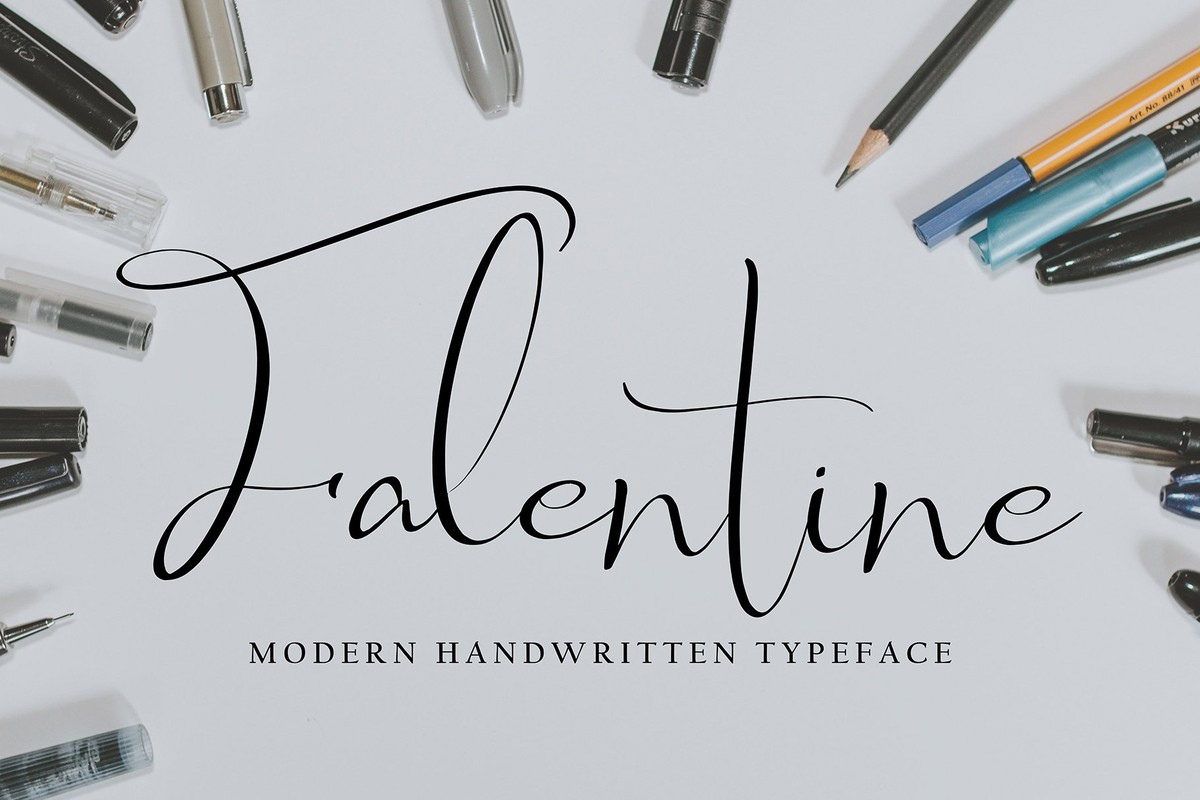 Schriftart Falentine