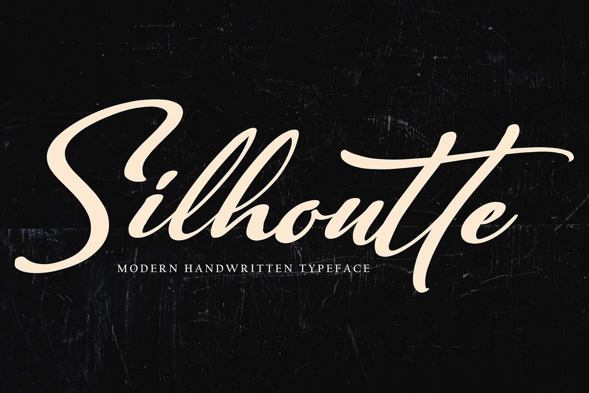 Schriftart Silhoutte