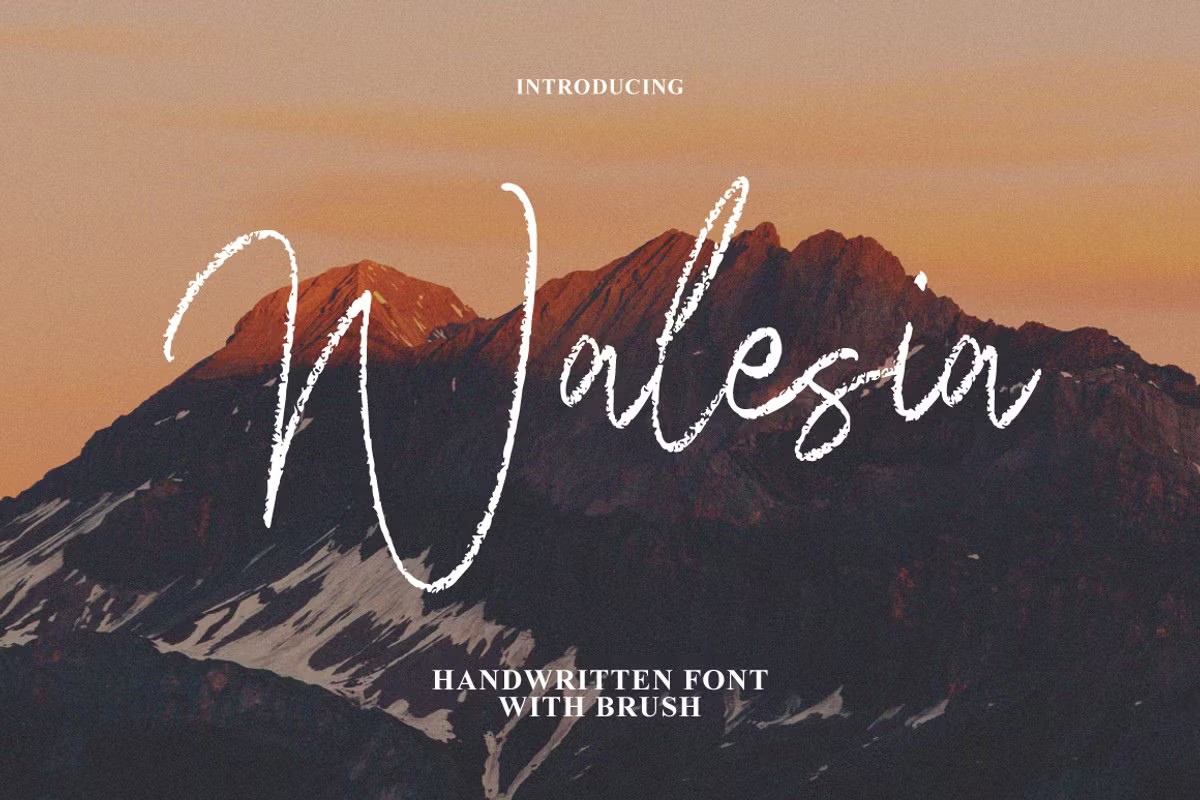 Schriftart Walesia Signature Brush