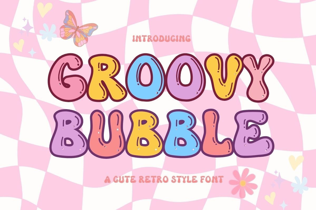 Schriftart Groovy Bubble