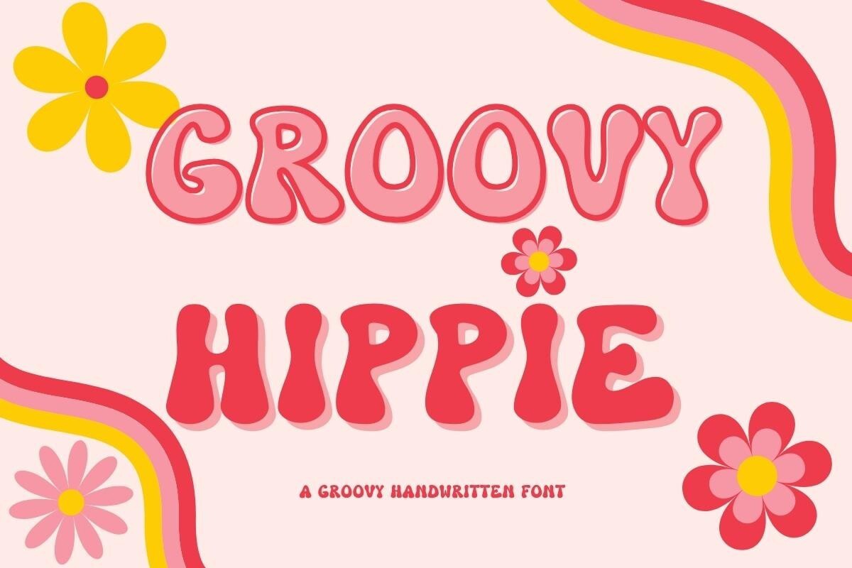 Schriftart Groovy Hippie