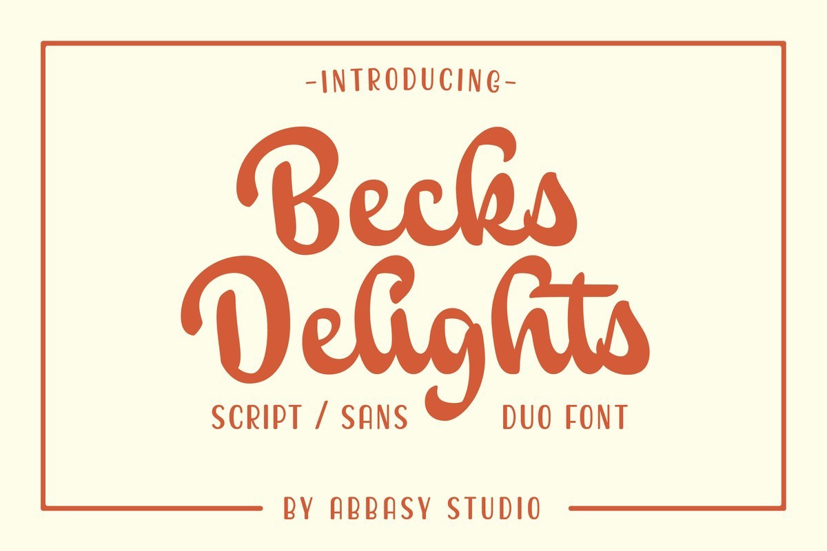 Schriftart Becks Delights