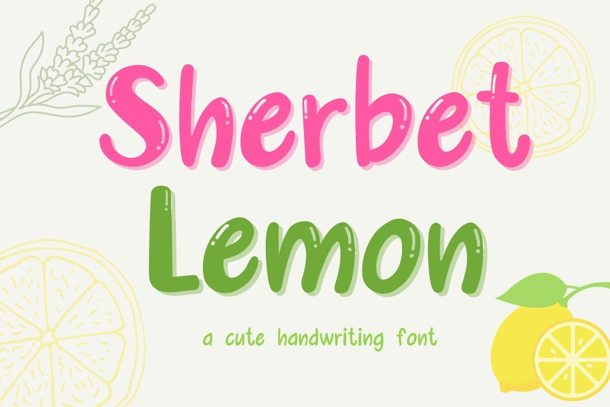 Schriftart Sherbet Lemon