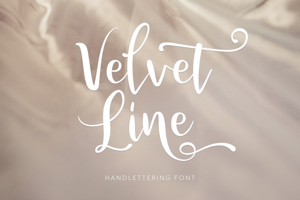 Schriftart Velvet Line