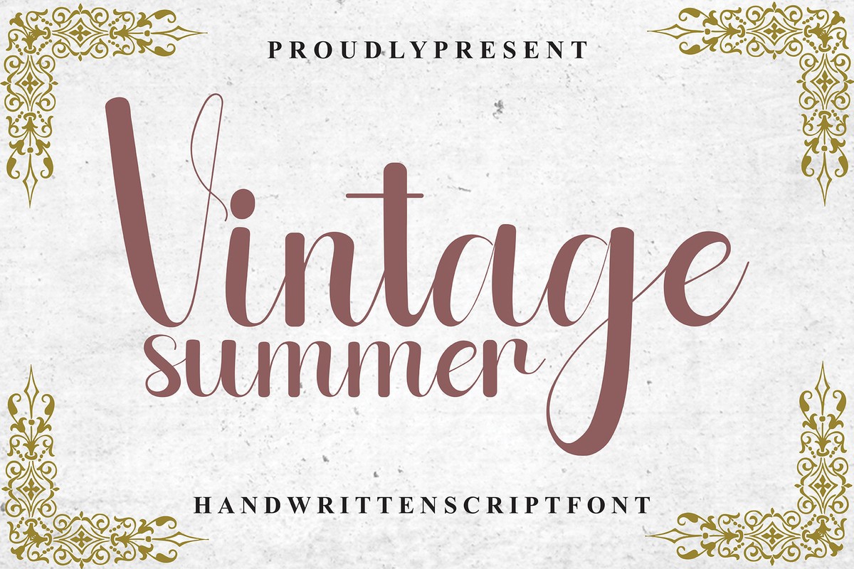 Schriftart Vintage Summer