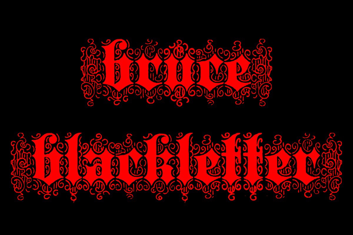 Schriftart Bruce Blackletter