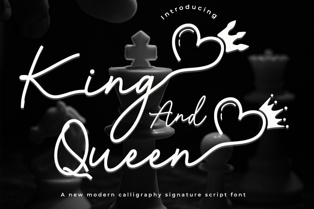 Schriftart King and Queen