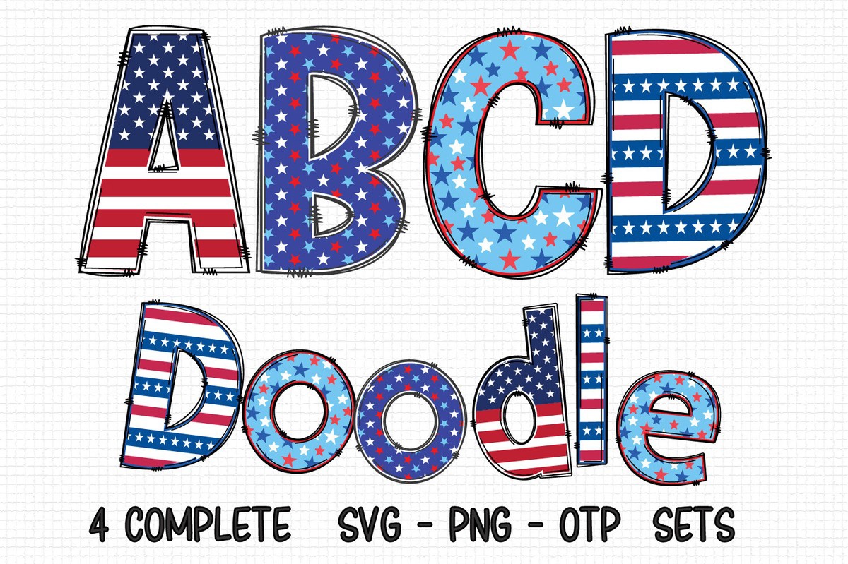 Schriftart Patriotic Alpha