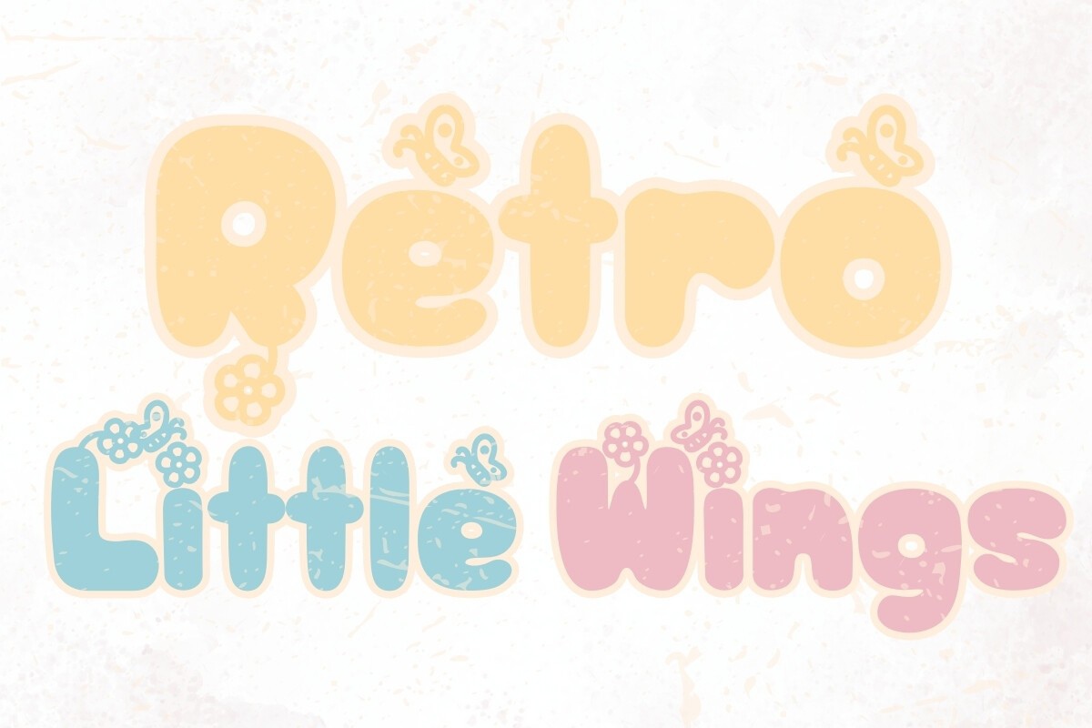 Schriftart Retro Little Wings