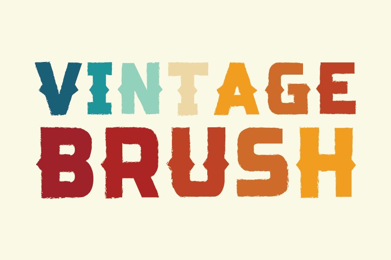 Schriftart Vintage Brush