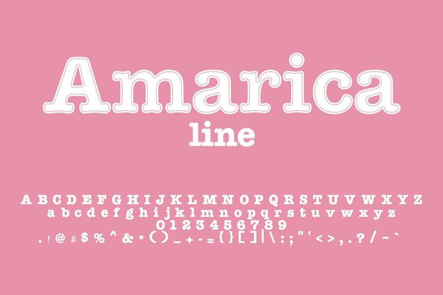 Schriftart Amarica Line