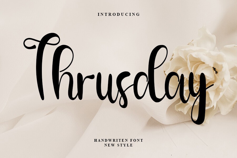 Schriftart Thrusday