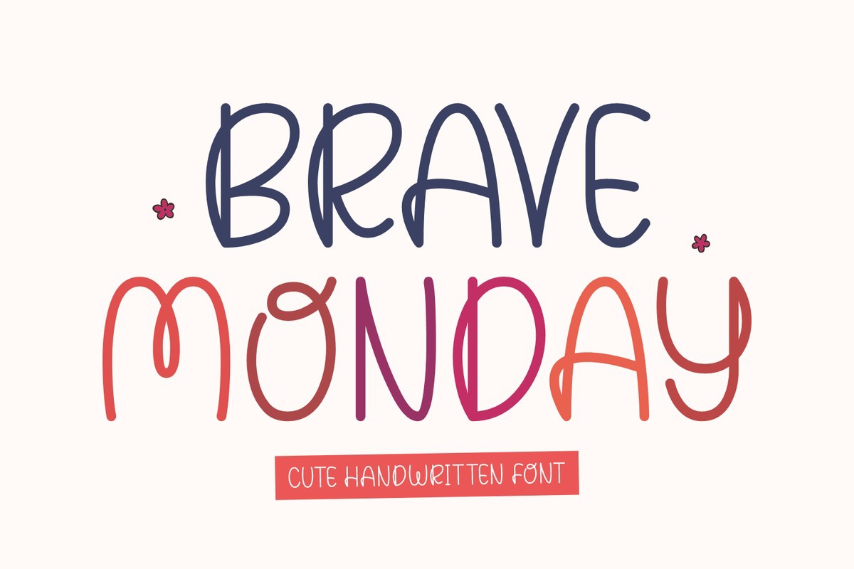 Schriftart Brave Monday