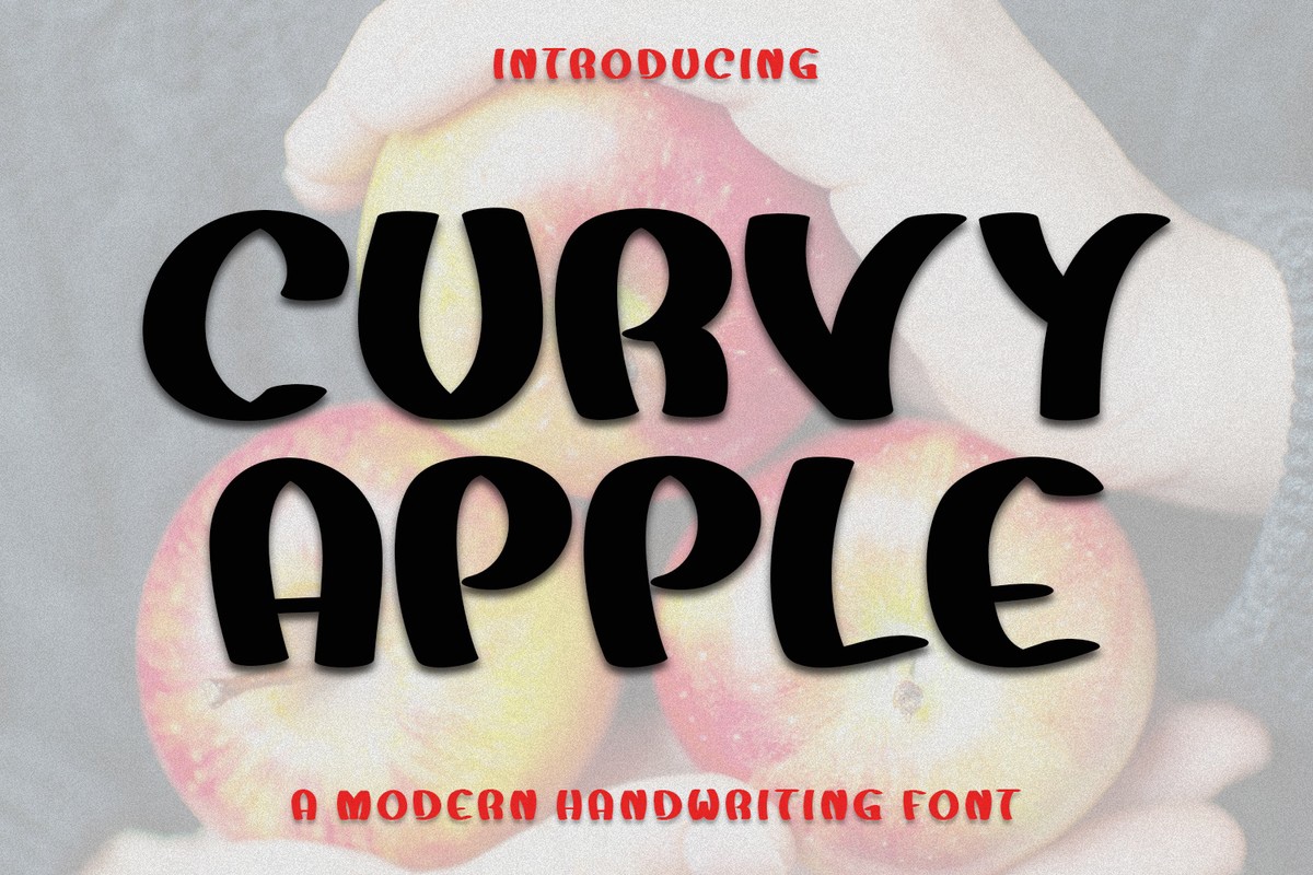 Schriftart Curvy Apple