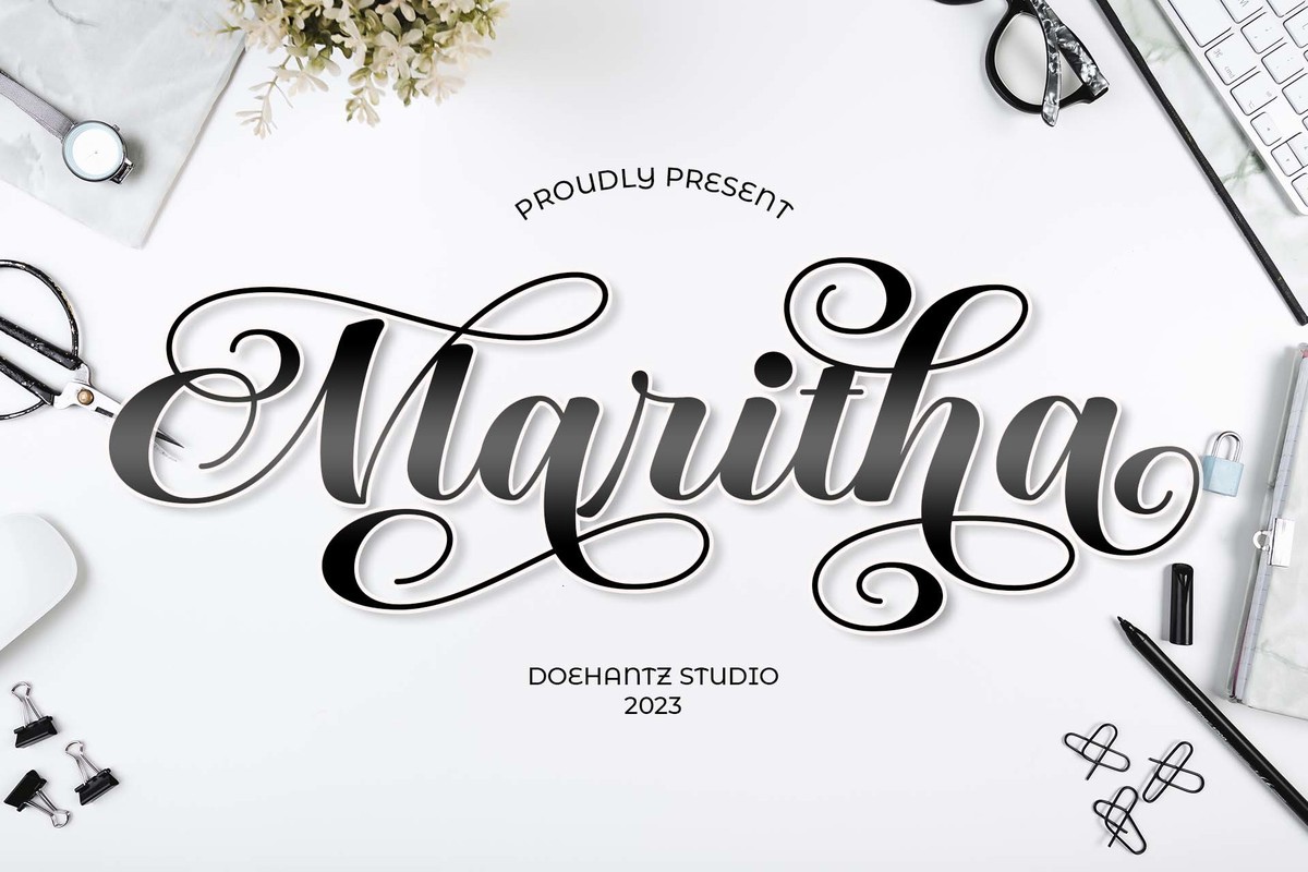 Schriftart Maritha