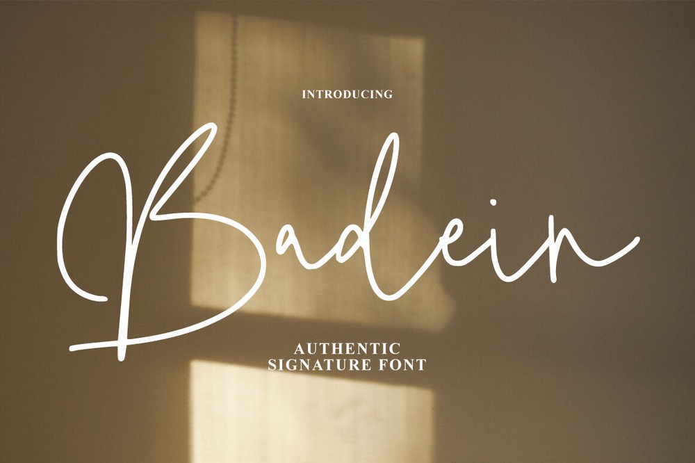 Schriftart Badein Signature