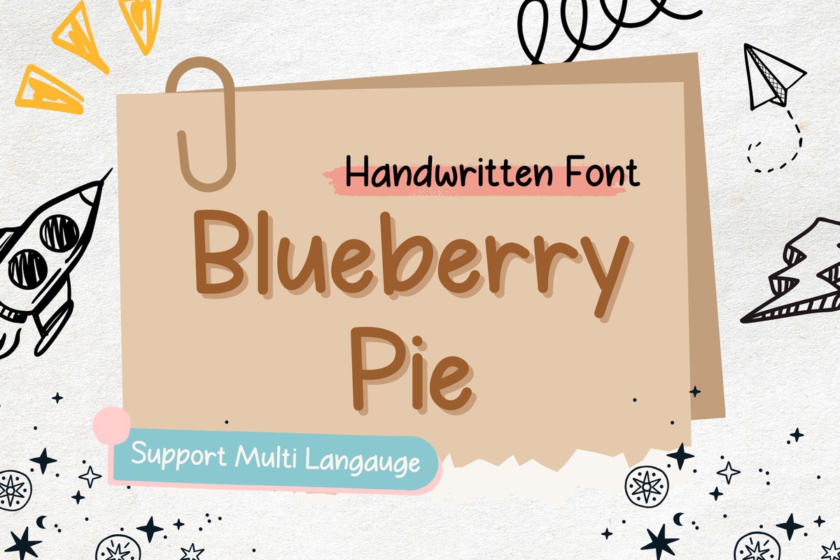 Schriftart Blueberry Pie