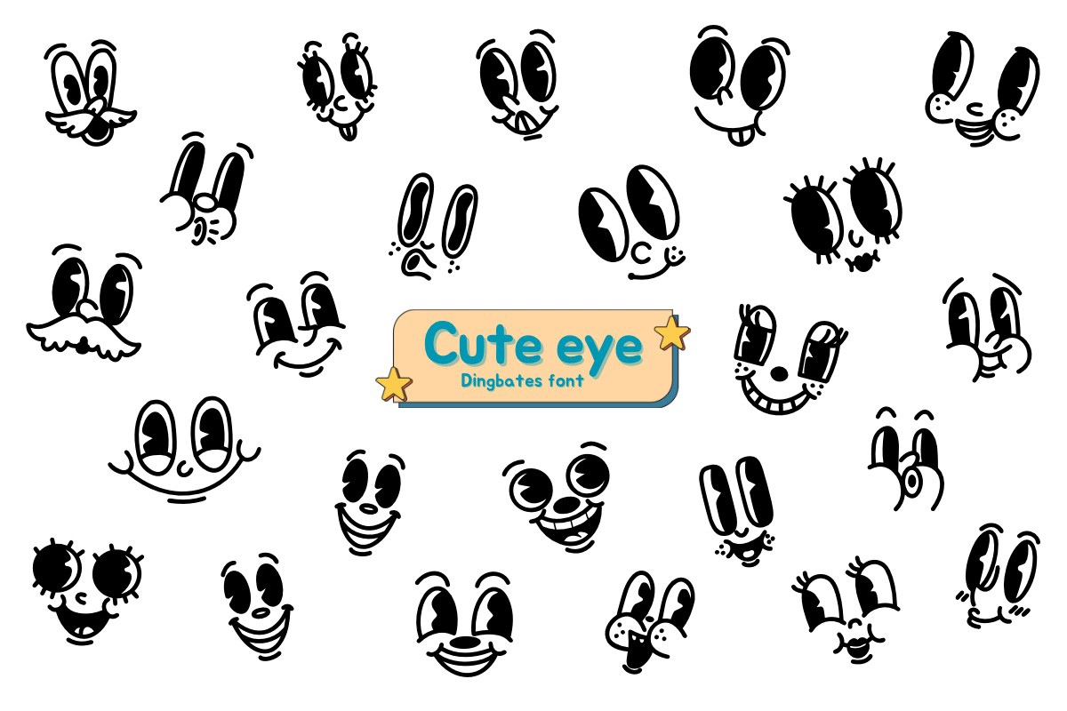 Schriftart Cute Eye