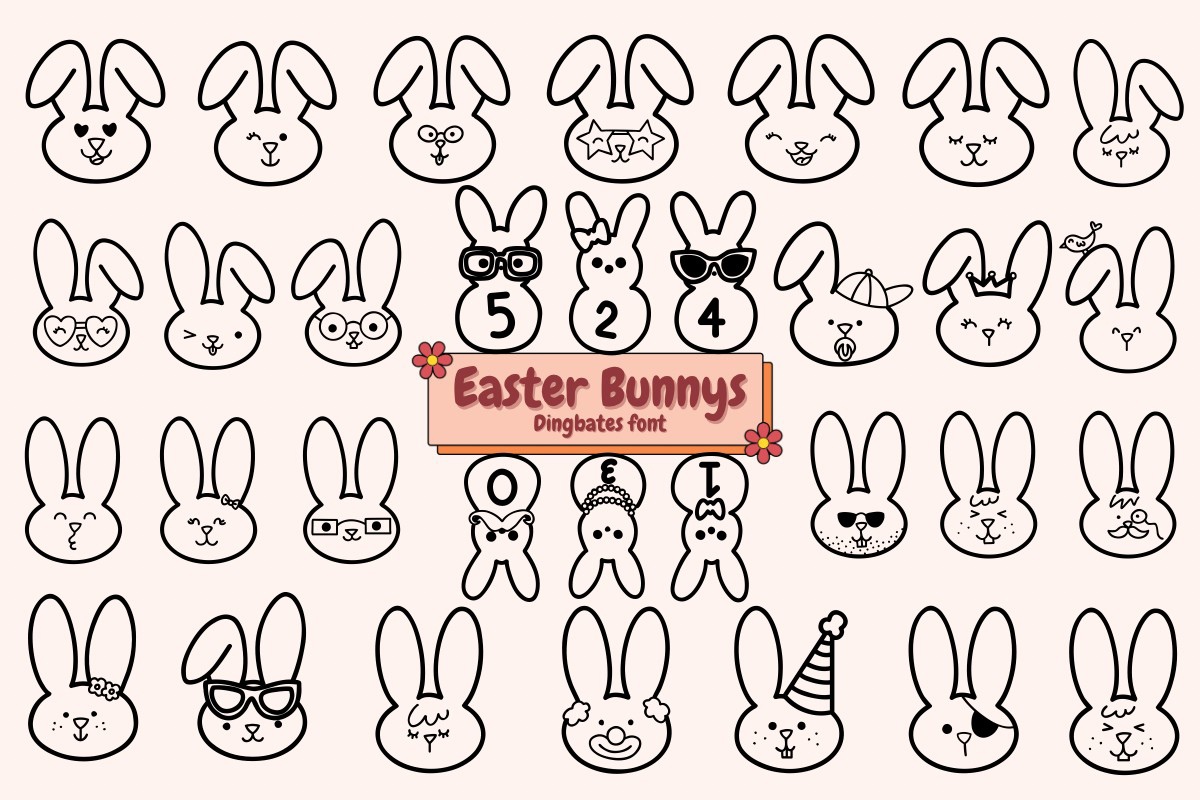 Schriftart Easter Bunnys