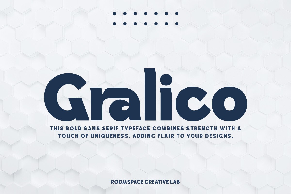 Schriftart Gralico