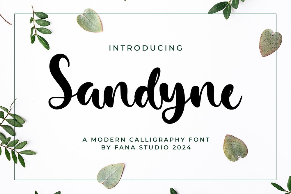 Schriftart Sandyne