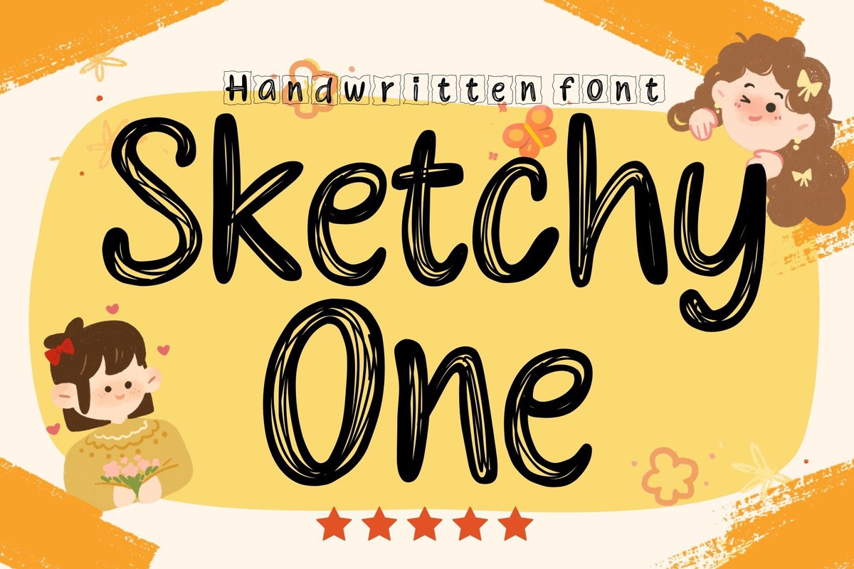 Schriftart Sketchy One