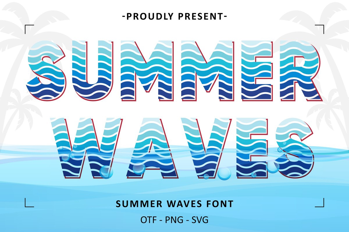 Schriftart Summer Waves