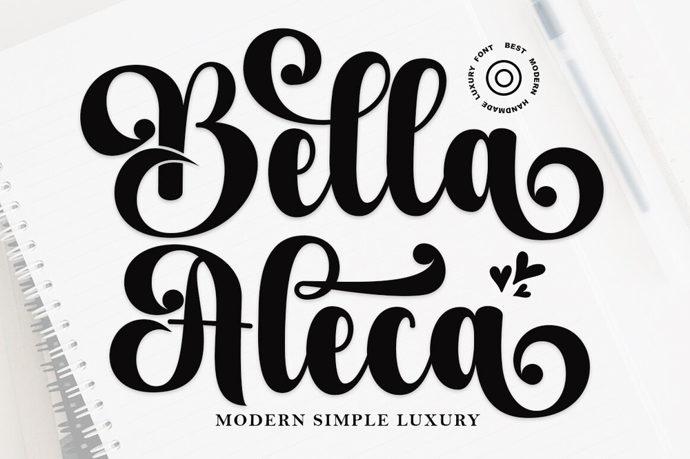 Schriftart Bella Aleca