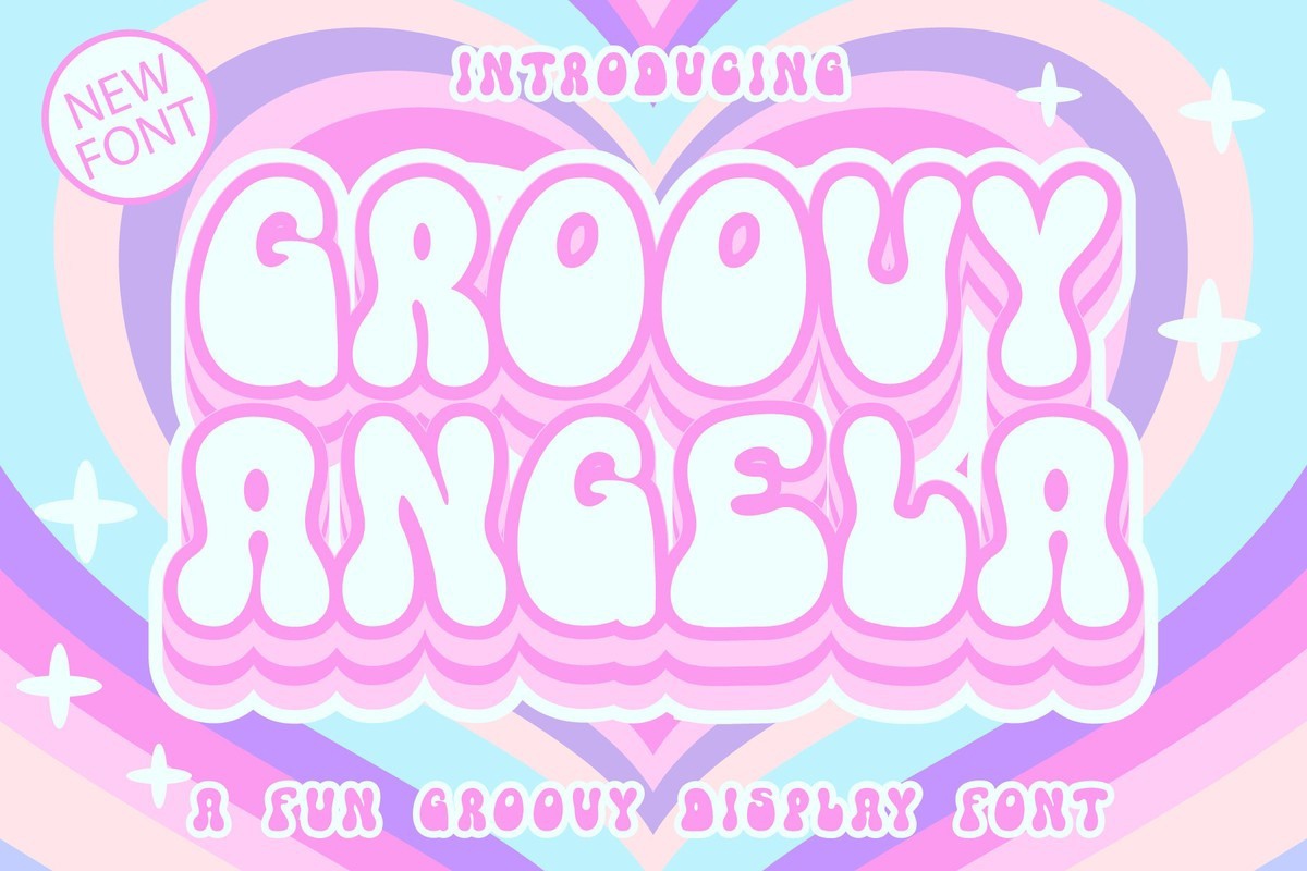 Schriftart Groovy Angela