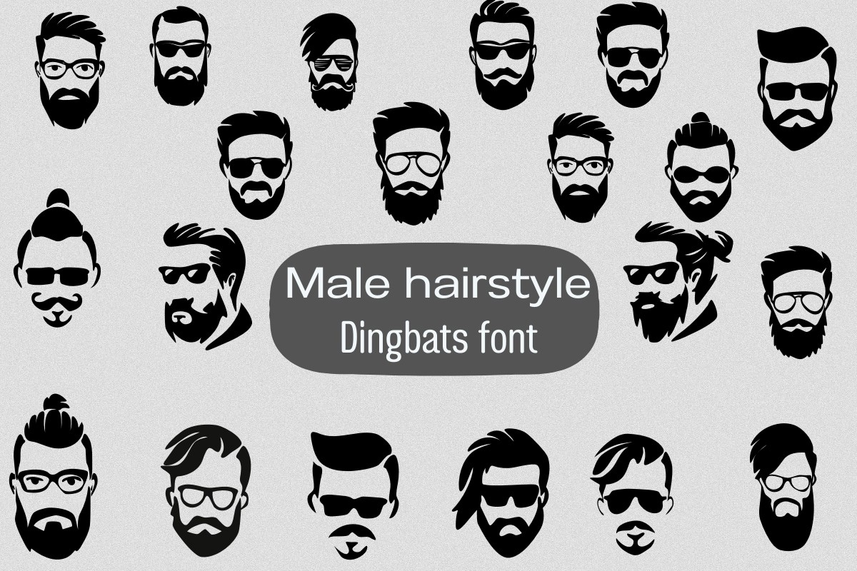 Schriftart Male Hairstyle