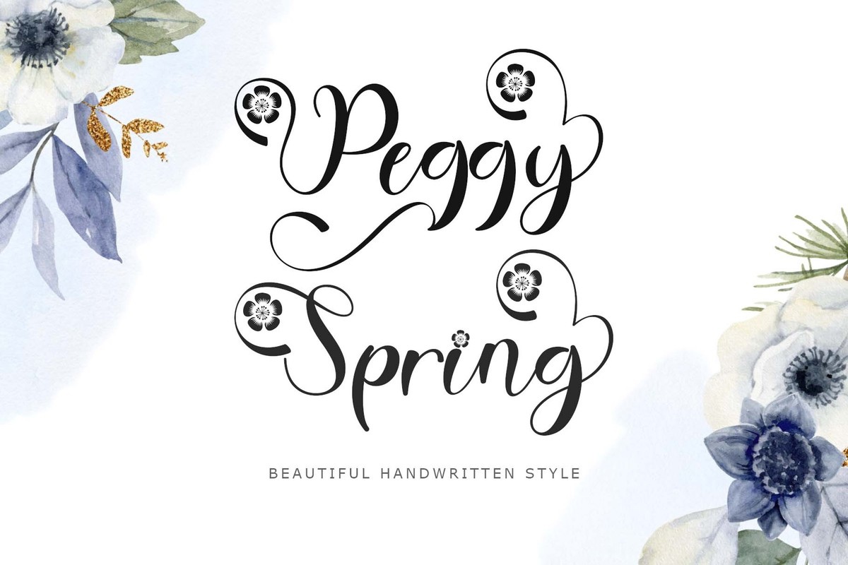 Schriftart Peggy Spring