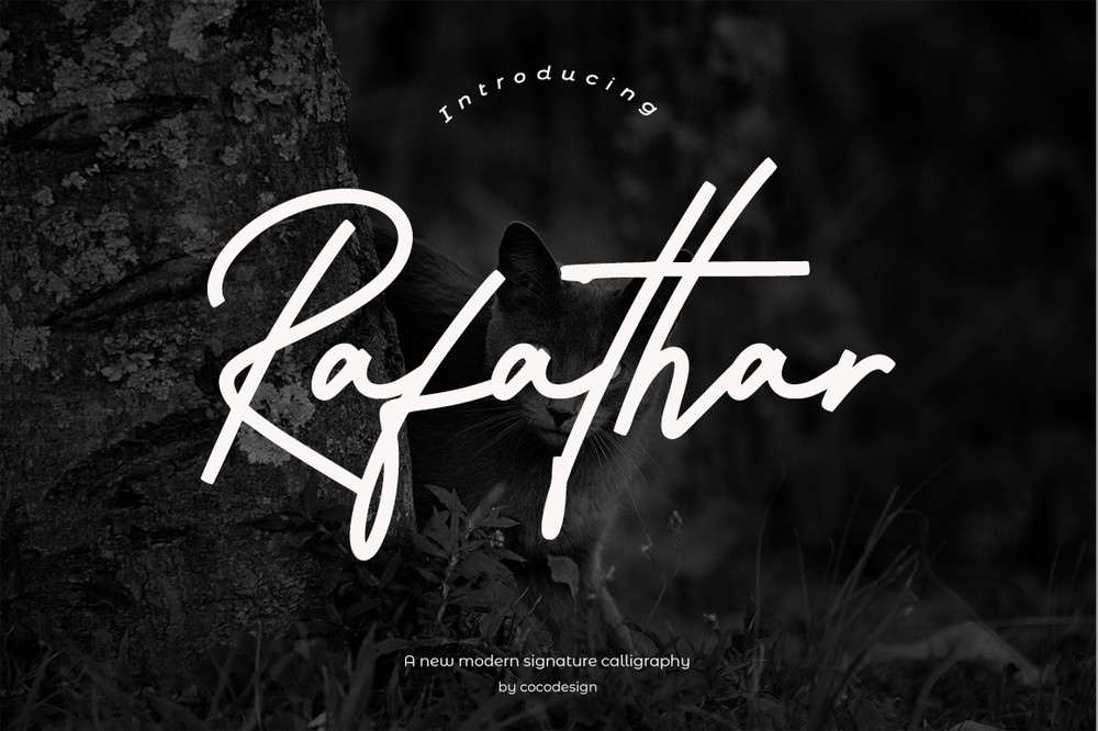 Schriftart Rafathar