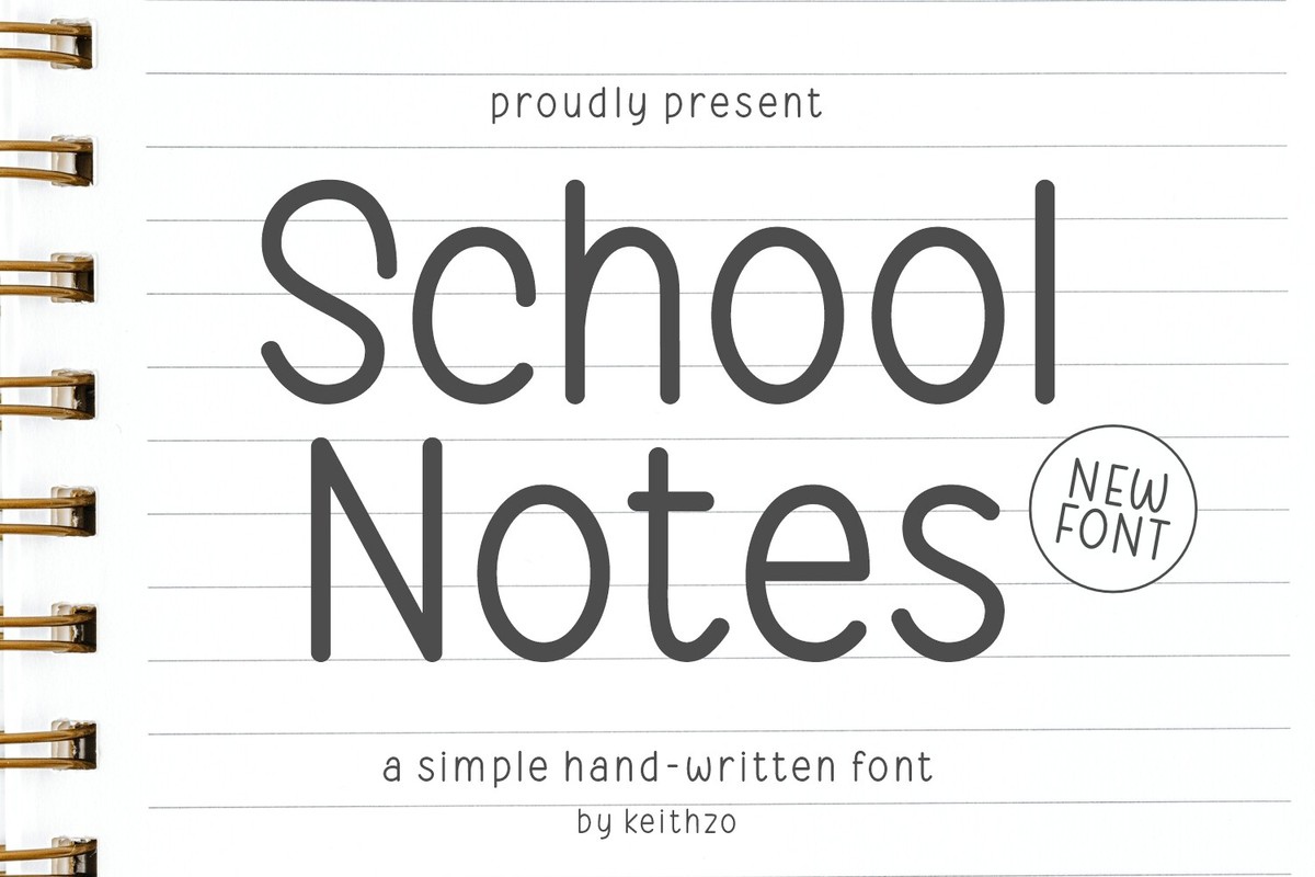 Schriftart School Notes