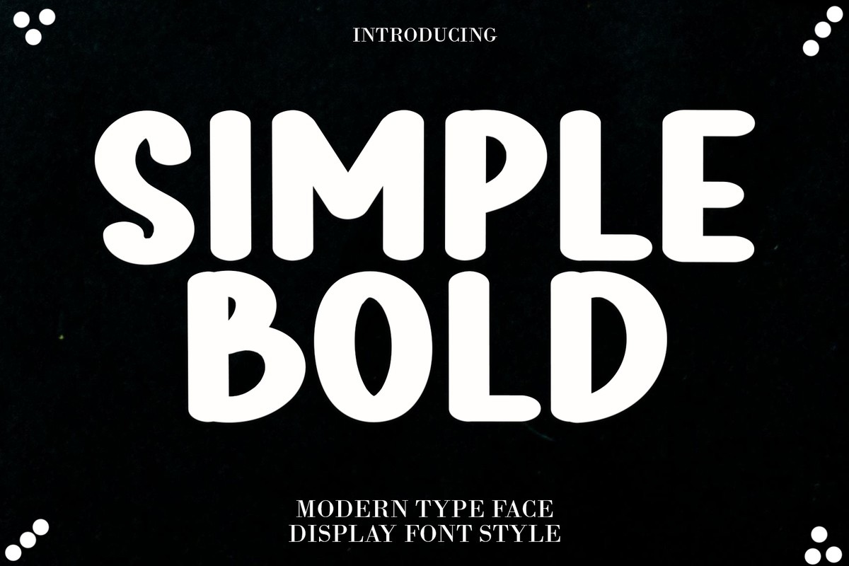 Schriftart Simple Bold