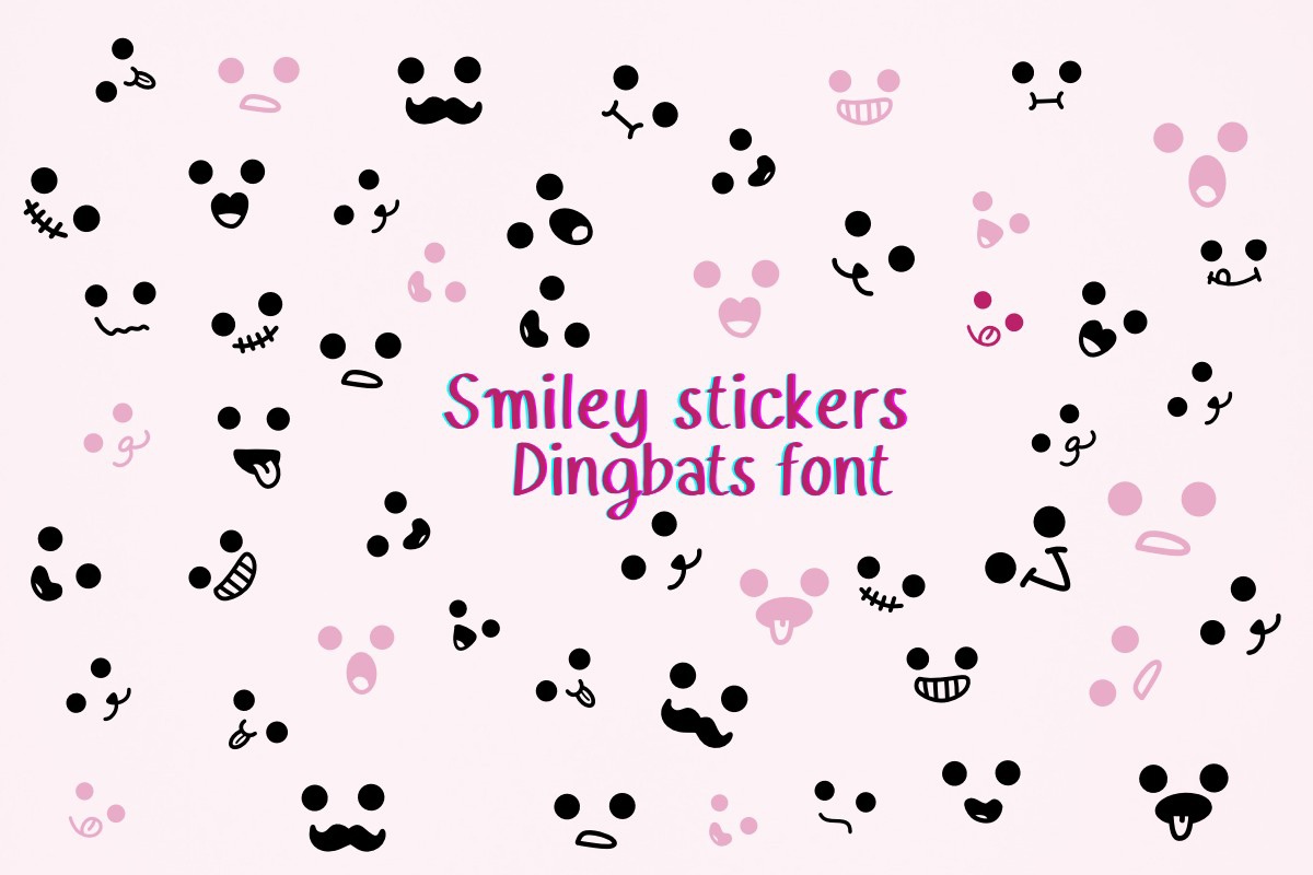 Schriftart Smiley Stickers