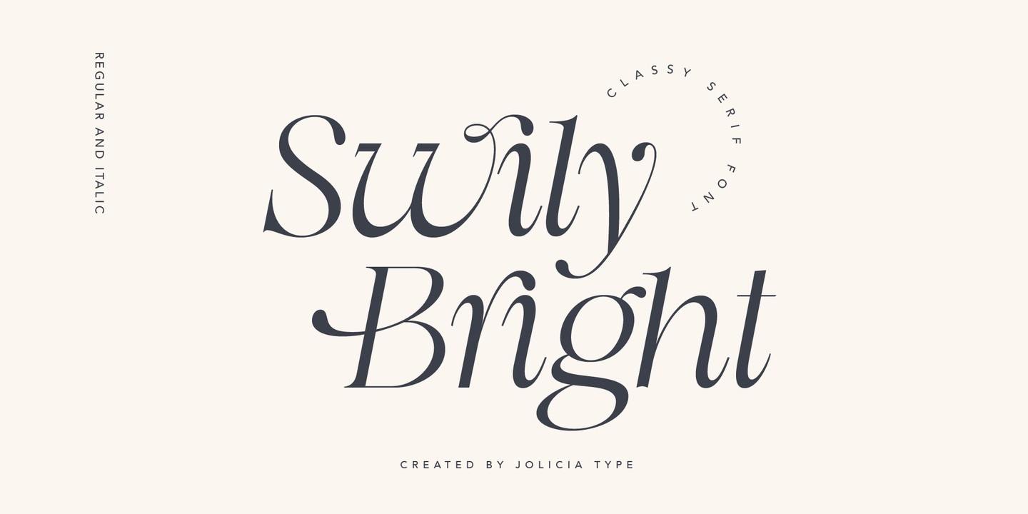 Schriftart Swily Bright