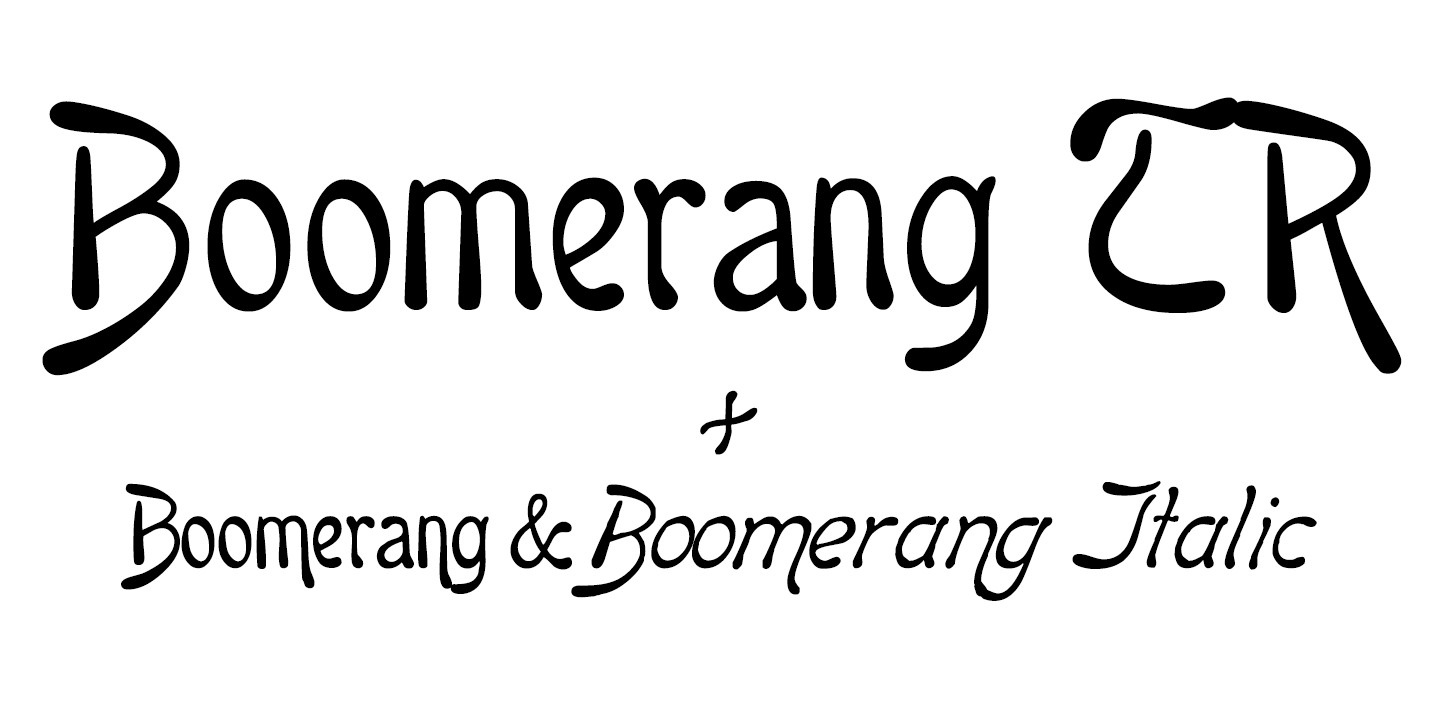 Schriftart Boomerang TR