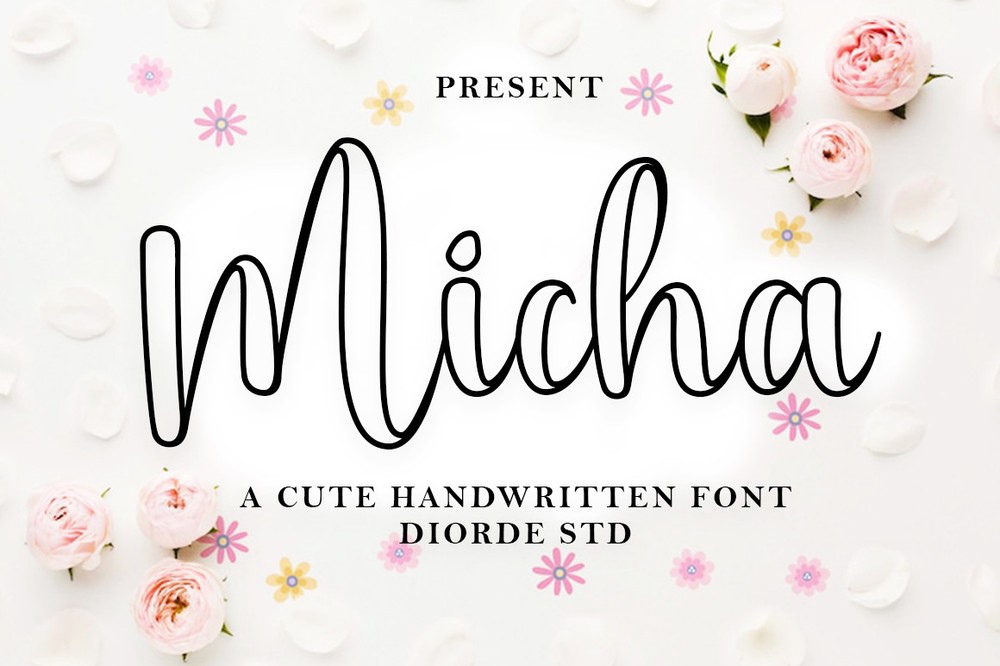 Schriftart Micha Outline